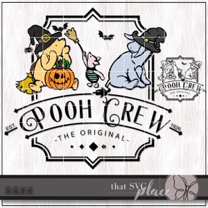 Klassieke Pooh SVG, Iejoor SVG, Winnie the Pooh Bear Halloween PNG, Trick or Treat Svg, Cricut Cut-bestand