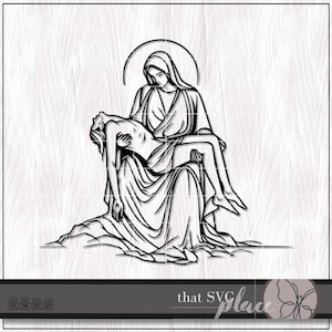 Virgen María SVG, Jesús SVG, Madre de Jesús SVG, Camisa Cristiana Svg, Virgen De Guadalupe Svg Png, Estatua de Arte Católico Impresión Svg, Cricut