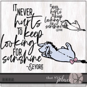 Winnie de Poeh SVG PNG-clipart, Iejoor SVG, klassieke Winnie de Poeh Iejoor Svg, Cricut Cut-bestand, sublimatie digitale download
