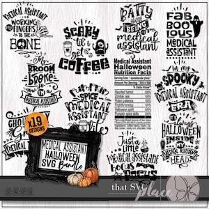 CMA SVG, Halloween PNG Bundle, assistant médical Svg, collègue PNG Svg, cadeau d'appréciation, valeur nutritive chemise sublimation, gobelet Svg