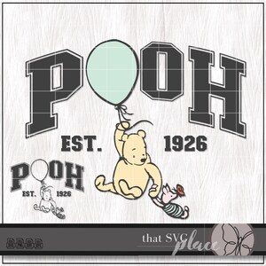 Klassieke Winnie de Poeh SVG PNG-clipart, klassieke Pooh Bear SVG, Cricut Cut-bestand, sublimatie, digitale download