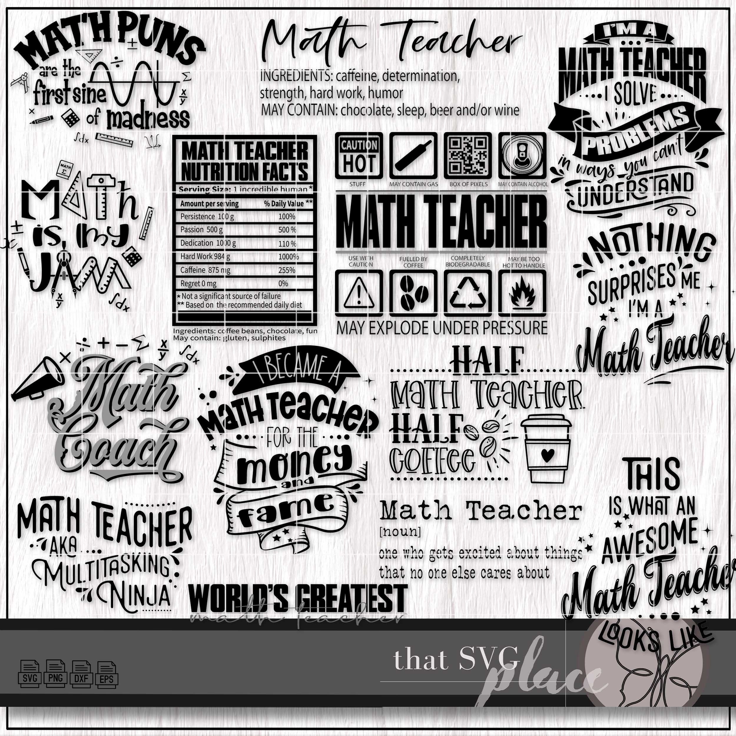 Math Teacher SVG, Math Classroom Decor SVG, Math Shirt Tumbler Design ...