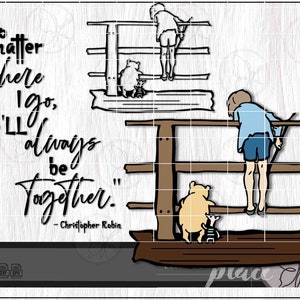 Winnie de Poeh SVG, klassieke Poeh SVG, Knorretje SVG, Christopher Robin Svg, Cricut Cut-bestanden