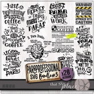 Para SVG, Paraprofessional PNG Bundle #3, Funny Para Svg, Shirt SVG, Appreciation Gift, Sublimation, Cricut Cut File