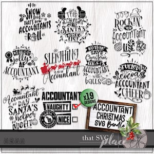 Contador SVG, Pacote PNG de Natal, Contabilidade Svg, Contador Escolar Svg, Presente de Agradecimento CPA Svg, Camisa de Colega de Trabalho Svg, Clipart Financeiro