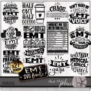 EMT SVG Bundle, Emergency Medical Tech Svg Png, EMS Funny Paramedic Svg, First Responder Svg Appreciation Gift, Emt T-Shirt Svg, Cricut