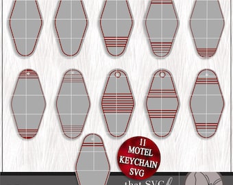 Hotel Keychain SVG, Motel Keychain SVG, Retro Keychain SVG, Laser Cut File Digital Download, Cricut Cutting File Silhouette
