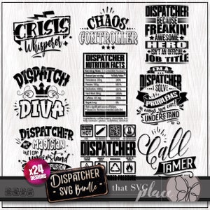 Bundle SVG répartiteur 911, expédition drôle Sublimation PNG SVG, cadeau d'appréciation de télécommunicateur, valeur nutritive T-Shirt gobelet Svg