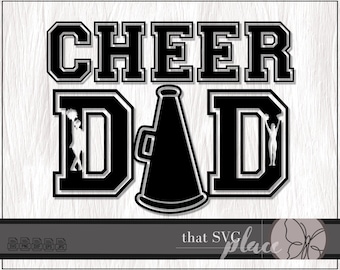 Cheer Dad SVG, Cheerleader Svg, Cheer SVG, Megaphone SVG, Cut File, Cricut, Silhouette, Digitale Datei