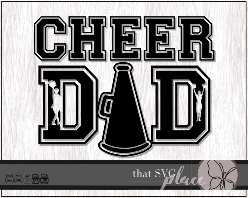 Cheer Dad SVG Cheerleader Svg Cheer SVG Megaphone SVG Cut - Etsy