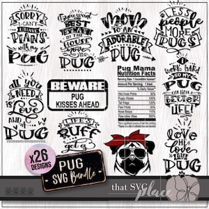 Carlin SVG, lot PNG de chemise, Svg pour amoureux des chiens, valeur nutritive SVG, Svg maman papa, ornement Svg, cadeaux pour sublimation, fichier de coupe Cricut