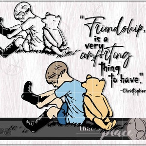 Winnie de Poeh SVG, EPS, PNG, silhouet Cricut-snijbestand, digitale download
