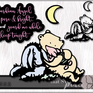 Klassieke Winnie de Poeh SVG, EPS, PNG, Cricut silhouet Glowforge Cutting-bestand, digitale download