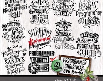 Programmer SVG, Christmas PNG Bundle, Software Developer SVG, Coder Appreciation Gift, Shirt Svg, Computer Engineer, Cricut Cut File, Cricut