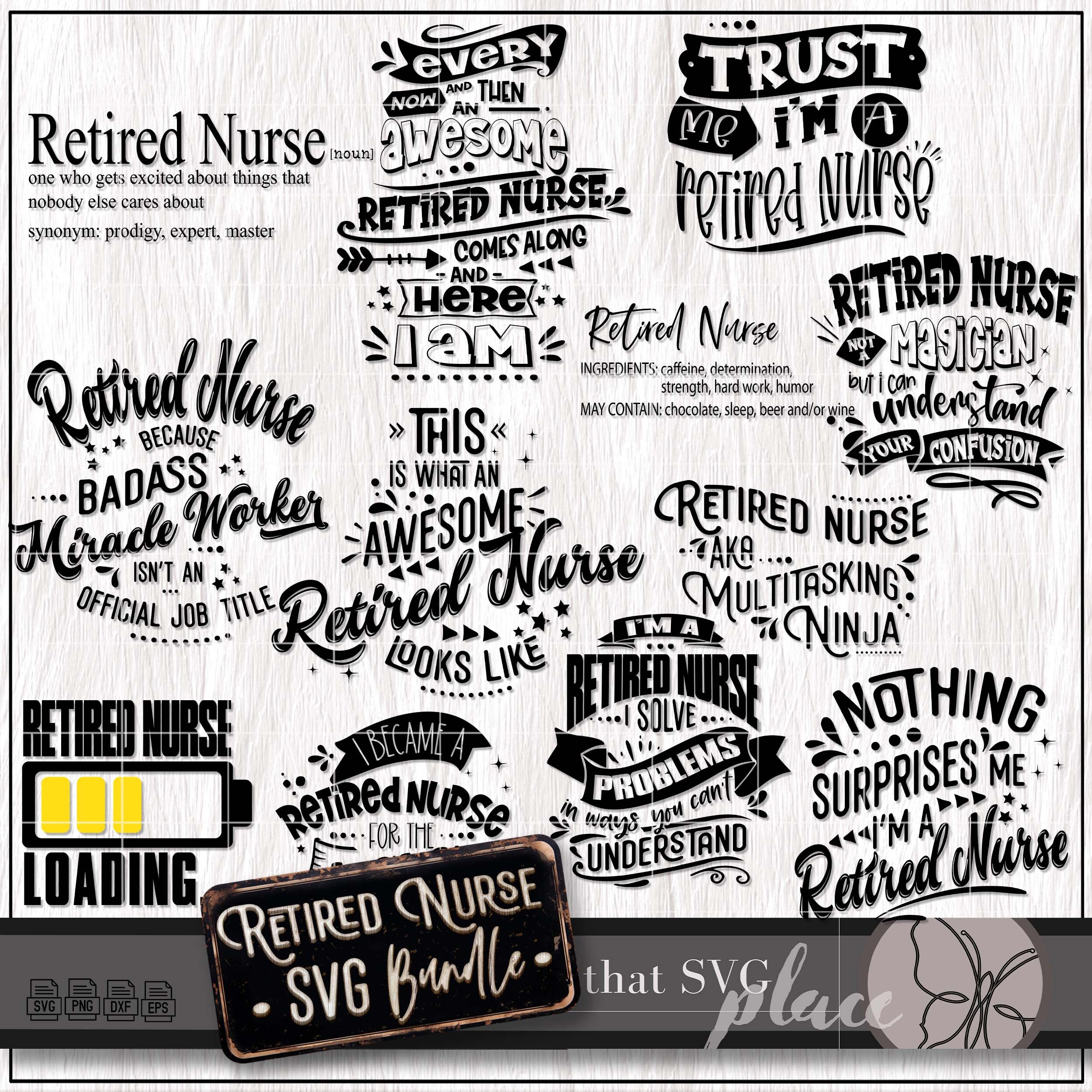 Retired Nurse SVG Bundle, Retired Nursing Instructor Svg, RN Svg, Nurse ...