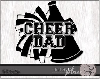 Cheer Dad SVG, Cheerleader SVG, Cut File, Cricut, Silhouette, digitale Datei