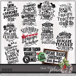 Kindergärtnerin SVG, Weihnachten PNG Bundle, Kindergärtnerin SVG, Shirt SVG, Vorschullehrerin SVG, Geschenk, Cricut Cut Datei