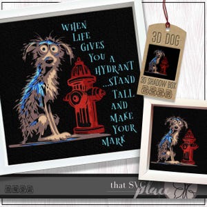 Cane 3D SVG n. 2, modello Shadowbox a strati, Lightbox ritagliata in carta, citazione divertente, Shadowbox SVG, file di taglio Cricut