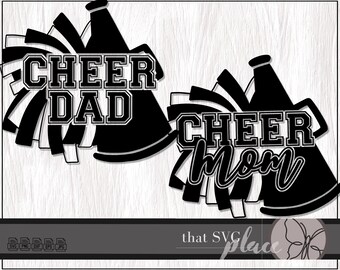 Cheer Dad SVG, Cheer Mom SVG, Cheerleader geschnitten Datei, Cricut, Silhouette, digitale Datei