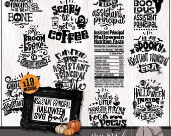 Assistent Schulleiter SVG, Halloween PNG Bundle, Erzieher SVG, Schulleiter Wertschätzung Geschenk, Schulhelfer Schulleiterin Shirt, Cricut Cut Datei