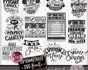 Optometry SVG PNG Bundle, Eye Doctor SVG, Optometrist Svg, Optometry Shirt Svg, Appreciation Gift, Cricut Cut File