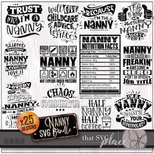 Lot nounou SVG, SVG Au Pair, fournisseur de garderie PNG, cadeaux de remerciement pour nounou ornement SVG, chemise SVG, fichier de coupe Cricut