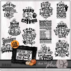 Entraîneur de basket-ball SVG, Halloween PNG Bundle, cadeau de remerciement, chemise Svg, fichier de coupe Cricut, sublimation