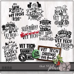 Vet Tech SVG, Christmas PNG Bundle, Funny Veterinarian Tech SVG, Appreciation Gift, Vet Technician Shirt Svg, Veterinary Assistant Svg