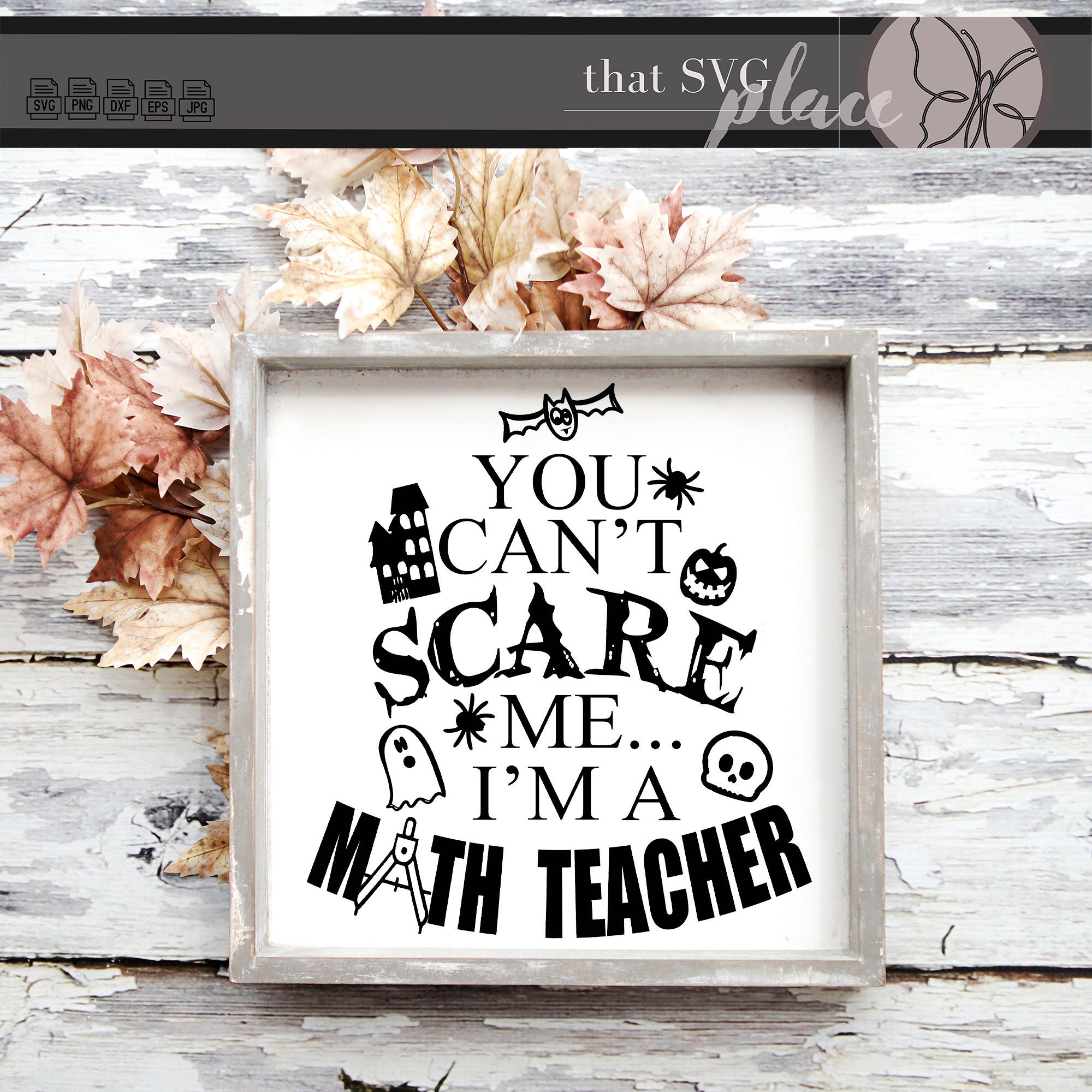 Math Teacher SVG, Halloween Teacher SVG, Math SVG Cricut Cutting File ...