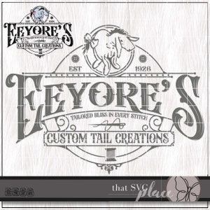 Eeyore SVG PNG clipartlabel, Winnie de Poeh SVG, klassieke Winnie de Pooh Iejoor Svg, Cricut Cut-bestand, digitale download