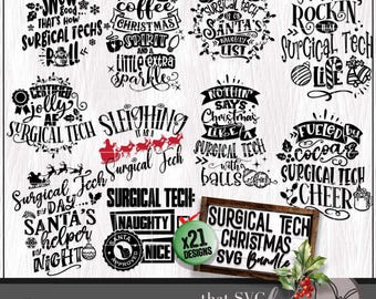 Surgical Tech SVG, Christmas PNG Bundle, CST Surgical Technologist Svg, Surgery Technician Shirt Svg, Scrub Assistant Svg, Cricut Cut File