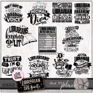 Bibliothekar SVG PNG Bundle, Bibliothek SVG, Schulbibliothekarin SVG, lustiges Buch-Liebhaber-Shirt, Leselehrer-Shirt-Svg, Back zur Schulanerkennung