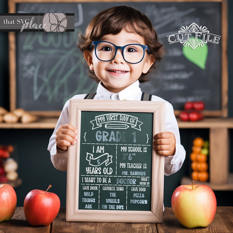 First Day of School SVG, 1st Day of School SVG, Back to School SVG ...