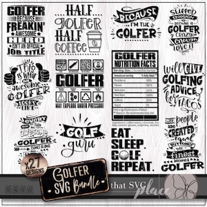 Golfer SVG, grappige golf SVG-bundel, golfbal SVG, golf vader SVG, golf moeder SVG, golfer SVG, shirt SVG, Cricut cut-bestand, laser SVG-bestand