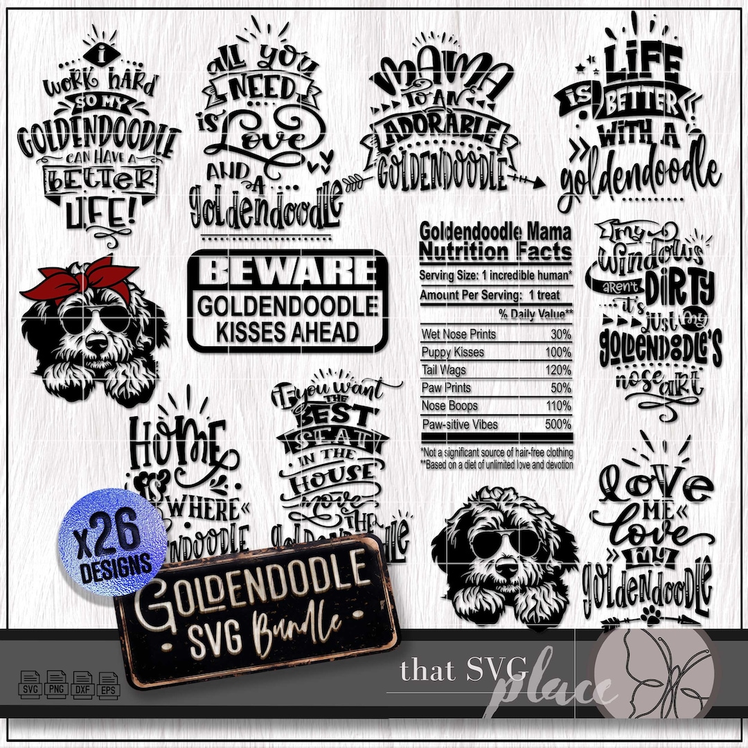 Goldendoodle SVG, Golden Doodle Mom Dad Shirt PNG, Pet Dog Lover Svg ...