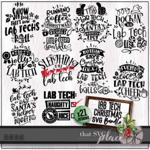 Pacote SVG de Tecnologia de Laboratório, MLT SVG de Natal, Laboratório Png, Med Lab Tech Svg, Flebotomista, Técnico em Tecnologia de Laboratório, Arquivo Cricut Cut