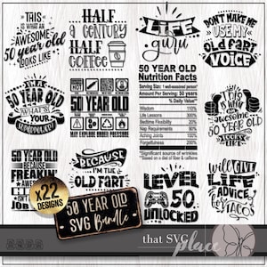 50. Geburtstag SVG, 50 PNG Bundle, 50. Geburtstag Shirt, lustiges Gag Geschenk, Shirt svg, Cricut Cut File