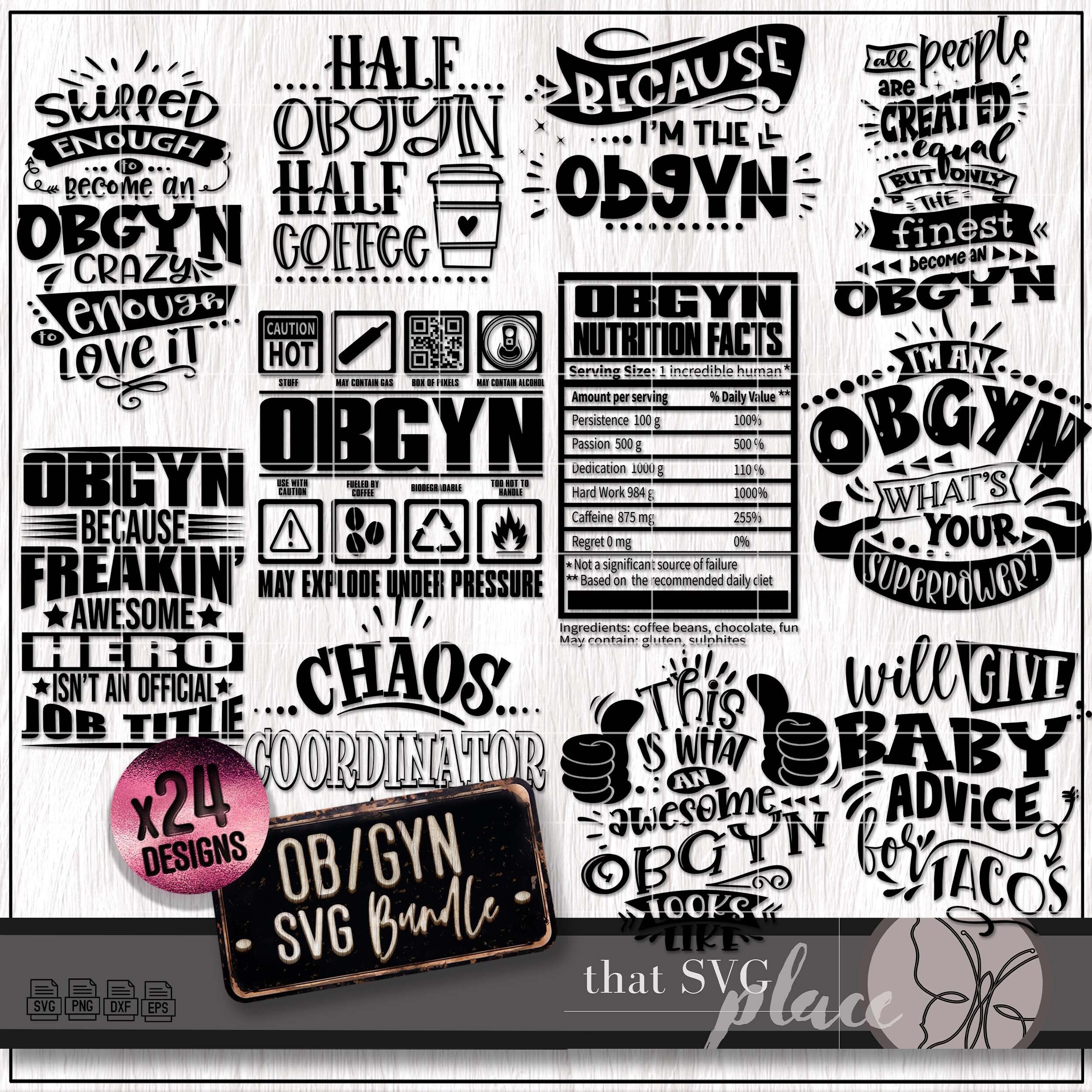 OBGYN SVG Bundle, Obstetrician Appreciation Gift, Gynecologist Shirt ...