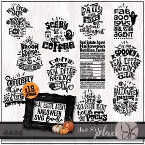 Agent immobilier SVG, Halloween PNG Bundle, courtier SVG, Svg de chemise, cadeau d'appréciation, valeur nutritive Svg, fichier de coupe Cricut, sublimation