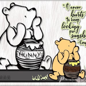 Winnie de Poeh Baby Shower Decorations SVG, Pooh SVG, klassieke Pooh Svg, Winnie de Pooh SVG, Winnie de Poeh, Cricut snijbestand