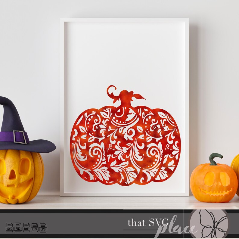 Fancy Pumpkin SVG Pumpkin Clipart Autumn SVG Swirly Pumpkin Etsy
