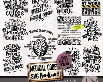 Medical Coder SVG, Medical Coding PNG Bundle 3, Shirt SVG, Prezent z podziękowaniami, Tumbler Png, Decal Svg Clipart, Cricut Cut Digital File