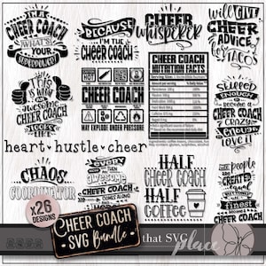 Cheer Coach PNG SVG Bundle, Cheerleader SVG, Cheerleader Shirt SVG, Wertschätzung Geschenk, Cricut Cut Datei, Sweatshirt SVG Digitale Datei