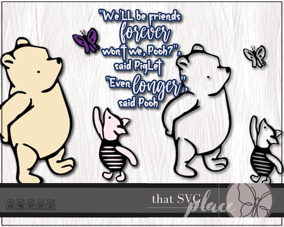 Piglet SVG Classic Winnie the Pooh SVG Cricut Silhouette - Etsy New Zealand