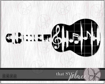 Guitar SVG, CNC Guitar, Guitar SVG File, Acoustic Guitar Svg, Guitar Svg for Tumbler, Guitar Player Svg, Rock n Roll Svg, Cricut Cut File