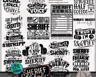 Sheriff SVG Bundle, Police Officer SVG, Appreciation Gift, Shirt Svg, Cricut Cut File