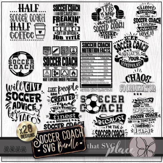 Soccer Coach SVG Bundle, School Coach Appreciation Gift, Soccer Ball Shirt SVG PNG, Sublimation Design