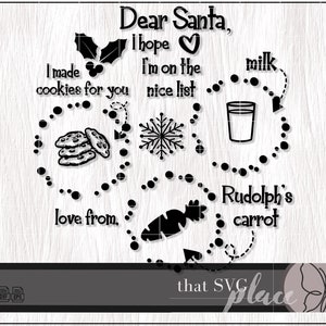 Vassoio di Babbo Natale in formato SVG, Piatto di Babbo Natale in formato SVG, Biscotti per Babbo Natale in formato SVG, Caro vassoio di Babbo Natale in formato Svg, Vassoio di Babbo Natale rotondo in formato Svg, Caro vassoio di biscotti di Babbo Natale in formato Svg
