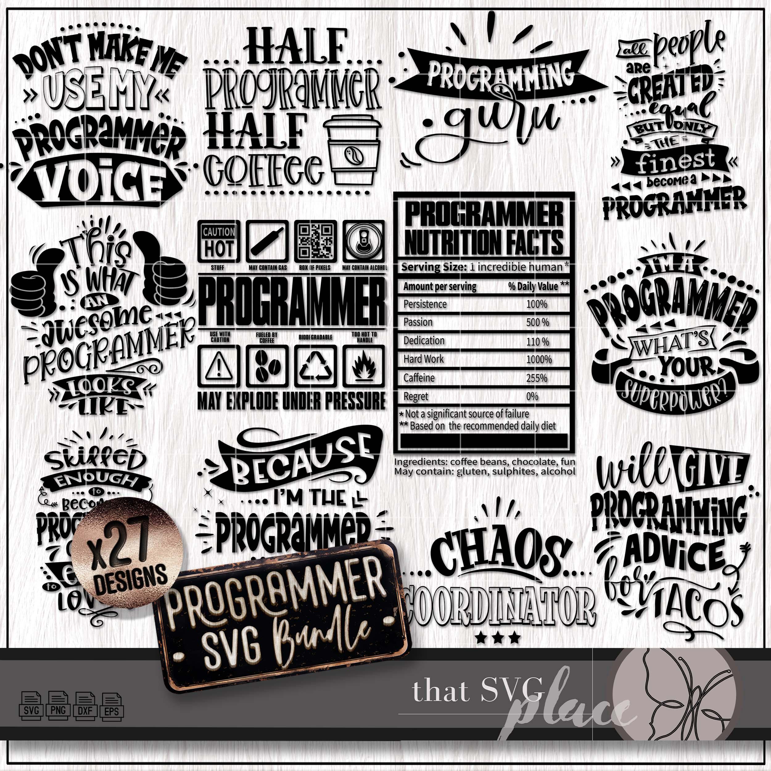 Programmer SVG, Software Developer PNG Bundle, Coder Appreciation Gift ...