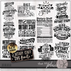 Personnel diététique SVG, valeur nutritive SVG, chemise PNG Svg Bundle, déjeuner Lady Svg, cadeau d'appréciation, sublimation, fichier de coupe Cricut